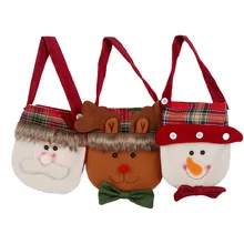 Изящная модная сумочка Снеговик Санта Клаус, подарочные сумки, рождественские сумки для детей, уникальные рождественские украшения