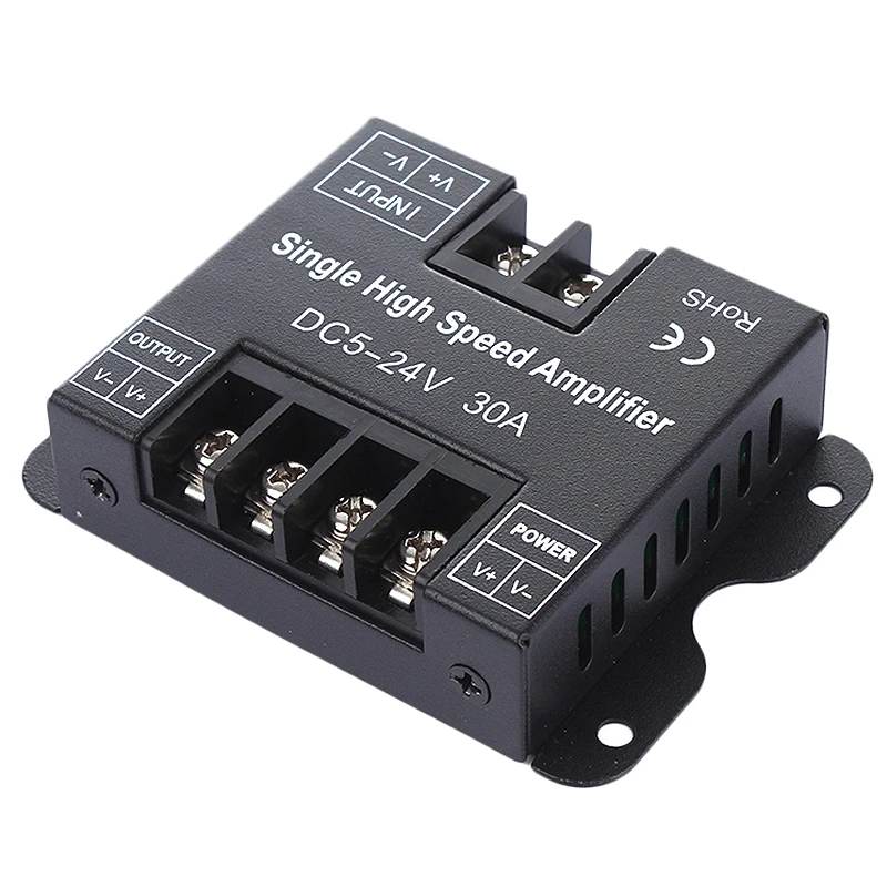 

Dc5V 12V 30A Single Color Led Amplifier Data Signal Repeater 1Ch 1 Channel Dimmer Power Amplifier for White Led Strip Lights