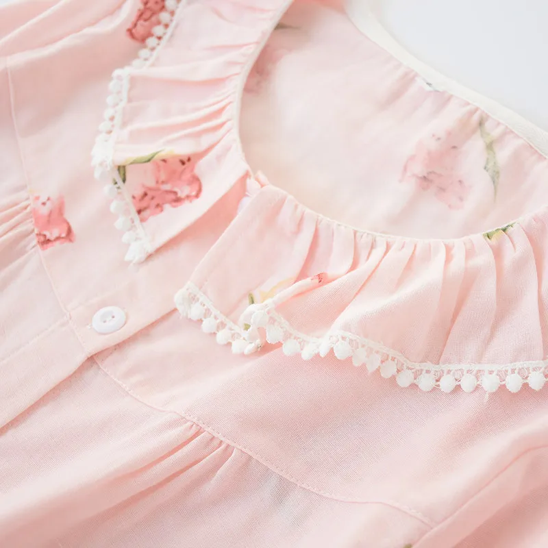 Корейская сладкая принцесса одежда для сна для женщин Лето хлопок укороченные брюки летние пижамы японская кавайная Пижама наборы для женщин Новинка