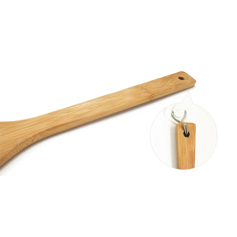 30cm Kitchen Wooden Spatula Heat Resistant Shovel Cooking Spoon Pan Rice Spoon Kitchenware Non-Stick Pan Bamboo Rice Shovel wooden cooking spoon