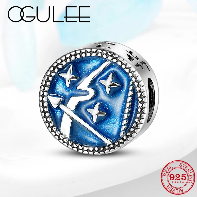 

2019 New Charms 12 Constellation Star Sign Sagittarius Beads Fit Original Pandora Bracelets & Bangles Women Jewelry