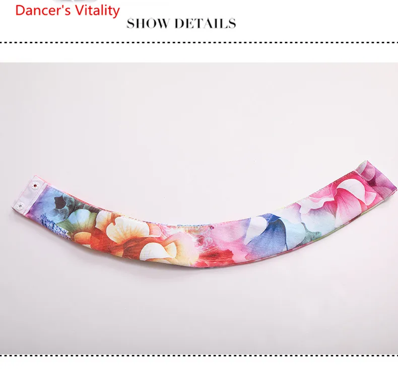 Adult Modern Dance Half Sleeve Spandex Printing Dress Ballroom National Standard Waltz Jazz Dancing Competition Practice Outfi