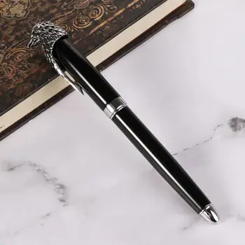 

Eagle Head Owl Clip Fountain Pen Delicate Medium Nib 0.7mm Signature Pens Business Office School Supplies Collection Gift