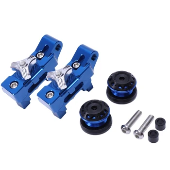 

Motorcycle CNC Aluminum Chain Adjusters with Spools Slider for Yamaha MT-07 FZ-07 MT 07 FZ 07 2013-2017(Blue)