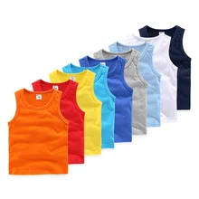 YK – gilet blanc en coton pour filles, sous vêtements pour enfants et adolescentes, Camisole d'été