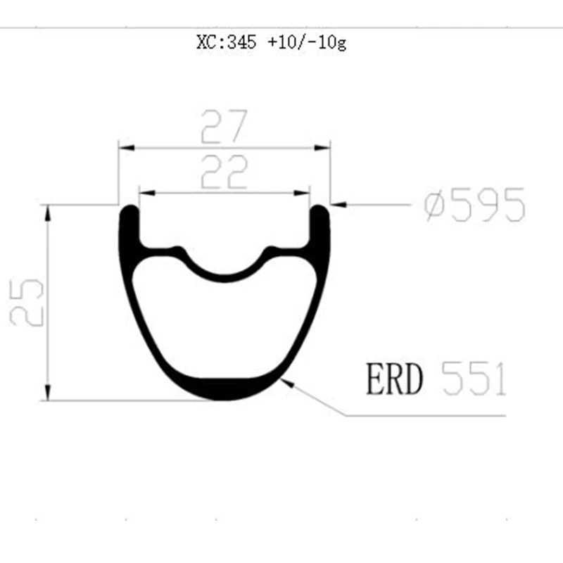 УГЛЕРОДНЫЙ обод MTB 27x25 мм бескамерные монтажные велосипедные диски 27,5 er MTB диски XC 650B велосипедные колеса ERD 551 мм