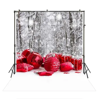 

HuaYi red hand crafts decoration wonderful snow background backdrops for winter scene photoshoot photography D-9114