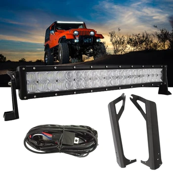 

Car Roof Led Bar Mounting Bracket With 5D 50 52" Led Light Bar Set For Jeep Wrangler TJ 1996-2006 With Wiring Harness Switch