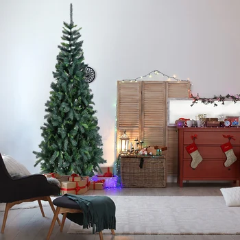 

Canadian-style Artificial Christmas Tree Plastic Christmas Decorations With Stand Base Home Decoration HFing
