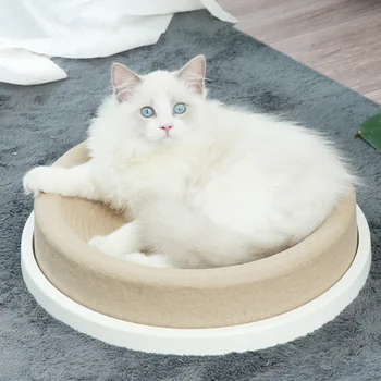 

1PC Waterproof Cardboard Durable Helpful Dirt-resistant Indoor Kitten Toys Cat Scratcher Lounge Bed Scratching Post