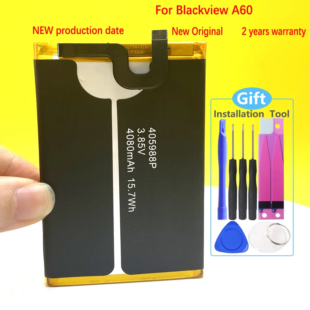 100% Original 4080mAh Battery For Blackview A60 405988p Mobile Phone High Quality Battery+Tracking Number | Мобильные телефоны и