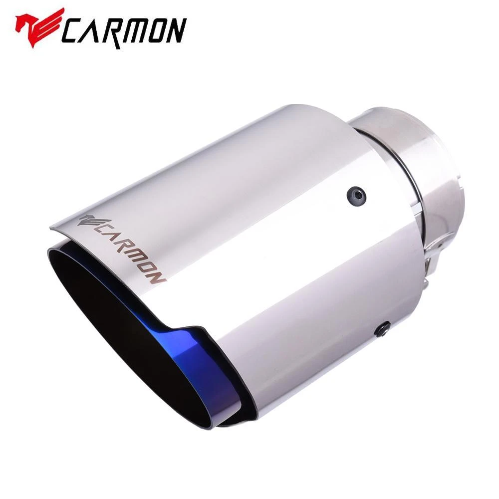 Carmon Car Universal Stainless Steel Exhaust Tip Blue Tail AliExpress