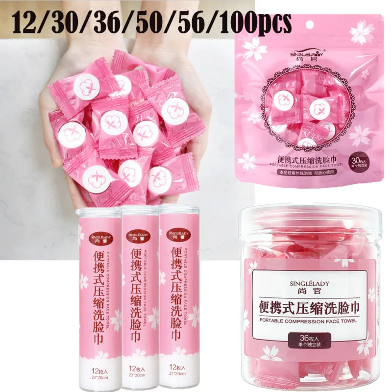 100PCS White Compressed Towels Coin Camping BBQ Fishing Fitness Sport Travel Wipes Toilet Paper Tablets for Home