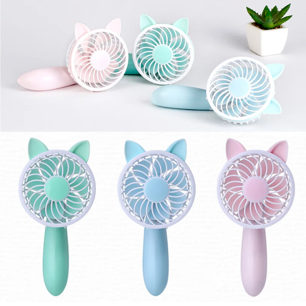 Mini Foldable Fan Cute Dog Fan USB Mini Electric Fan Table Fan Handheld