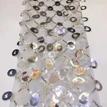 Лучшее качество, Африканское Сетчатое кружево с большими секциями и французская чистая вышивка, тюль, кружевная ткань для нигерийских