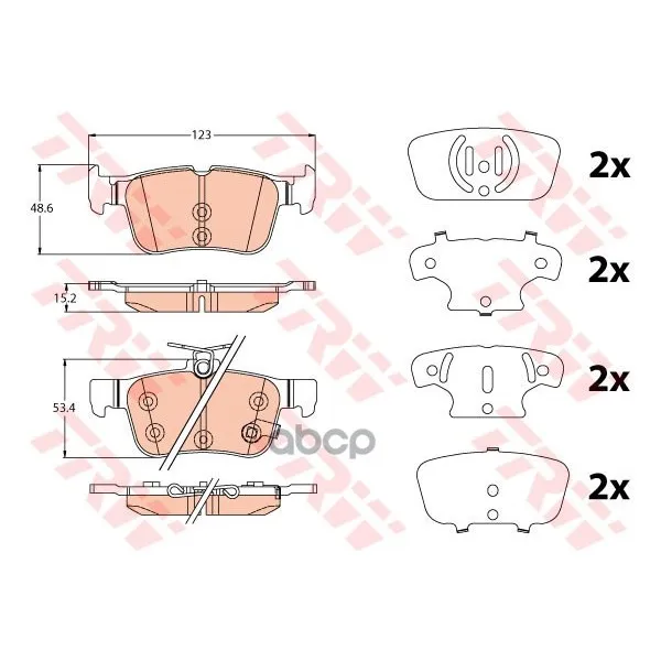 Колодки Тормозные Ford Mondeo/Galaxy/S-Max 14- Задние Trw/Lucas Gdb2115 TRW/Lucas арт. GDB2115