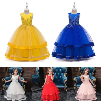 

kids dresses for girls Floral Kids Girls Princess Bridesmaid Pageant Gown Birthday Party Wedding Dress sukienki dla dziewczynek