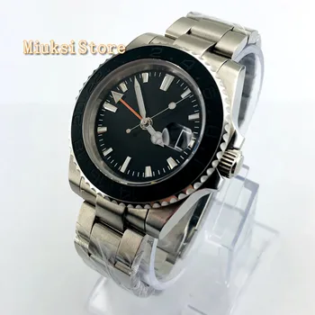 

Parnis men's top mechanical watches 40mm sterile black dial sapphire glass luminous automatic date wrist watch 2971