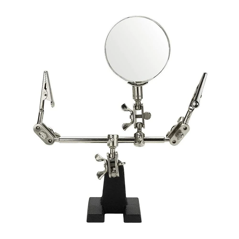 

Helping Hands Soldering Tool with Magnifier Lamp Magnetic Helping Arms PCB Circuit Board Holders Heavy-Duty Metal Base 5pcs/lot