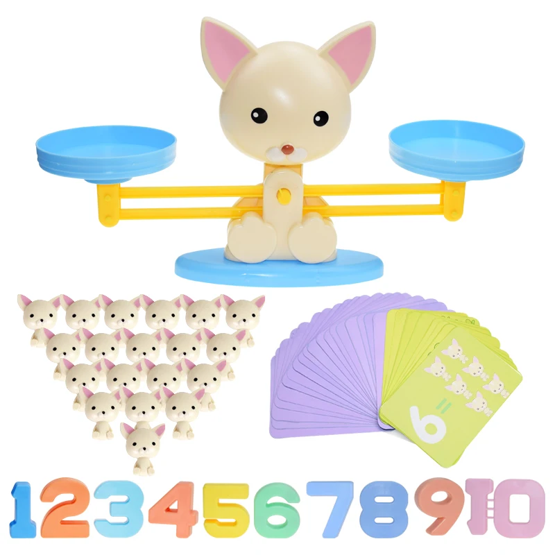 Montessori Math Toy Digital Monkey Balance Scale Educational Math Penguin Balancing Scale Number Board Game Kids Learning Toys 12