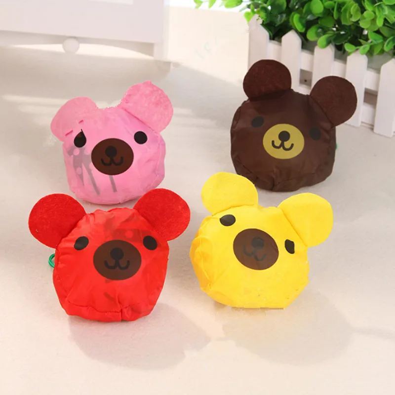 bear Random Новая многоразовая сумка для хранения продуктов, эко дорожная сумка для покупок в виде животных, органайзер для путешествий, переработанные сумки 38 см x 58 см - Цвет: bear Random