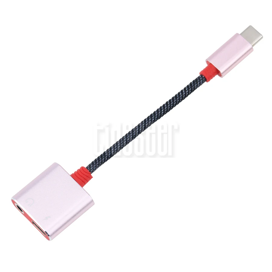 3 5mm Jack Audio Cable 2 in 1 USB Type C Charge Aux Adapter for Xiaomi Huawei P20 Leeco Le Max 2 Headphone Car Usb C Cord 300pcs