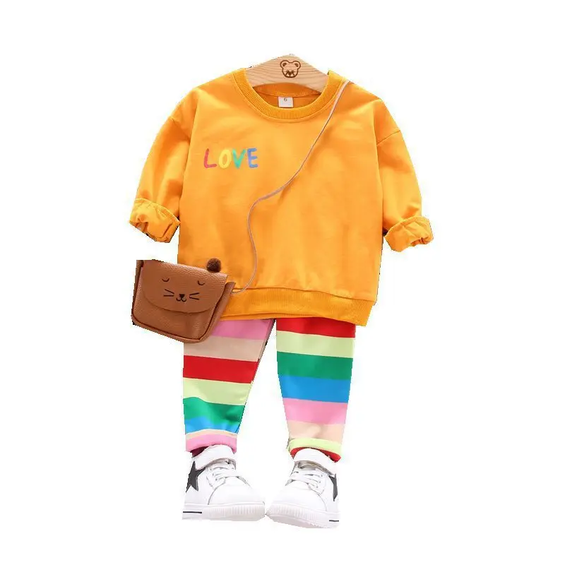 

Spring Autumn Children Clothes Suit Baby Boy Girl Casual Letter Sweater Pants 2Pcs/set Toddler Cotton Clothing Kids Tracksuits