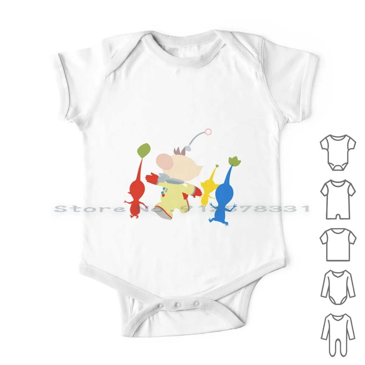 Smash Bros-Olimar Vestiti Per Neonati Pagliaccetti Tute In Cotone Olimar Pikmin Olimar E Pikmin Smash Bros 4 Videogiochi Per Neonati