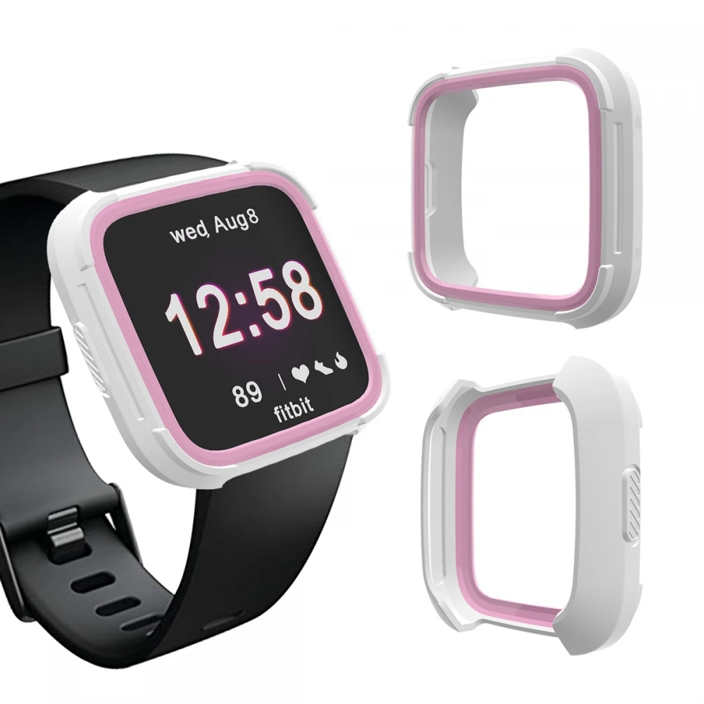 7 цветов Tpu и PC чехол для Fitbit Versa, ремешок для часов, защитный чехол для экрана, аксессуары для смарт часов для Fitbit Versa Lite