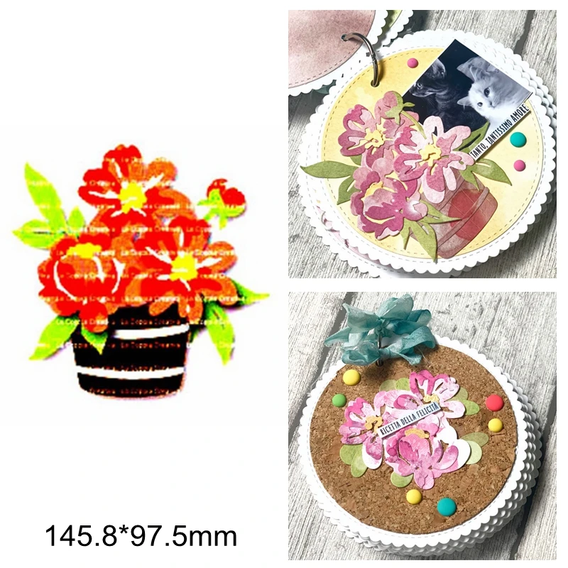 

Mix Flower Leaves Flowerpot Metal Cutting Dies DIY Scrapbook Craft New Stencils Die Cut Decorate Cards Embossing Paper New 2020