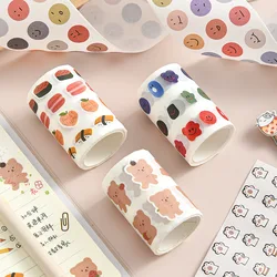Bande adhésive décorative Washi, 5 Styles de bande de masquage Kawaii, petits autocollants mignons pour Journal intime, Scrapbooking, papeterie pour Journal à puces 
