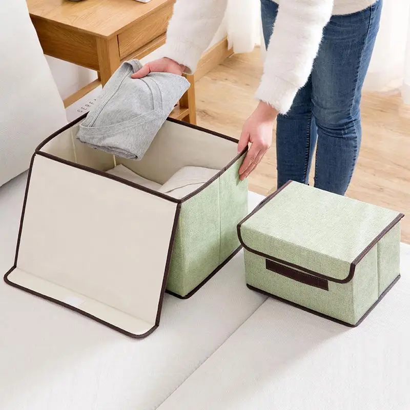 

Nonwoven Fabric Folding Storage Box-Clothes Storage Box Home Fabric Clothes Storage Box CHILDREN'S Toy Finishing Box