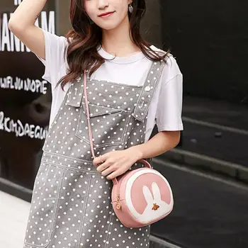 

PinShang Women Mini Cartoon Zipper Satchel Single Shoulder Bag with Handle