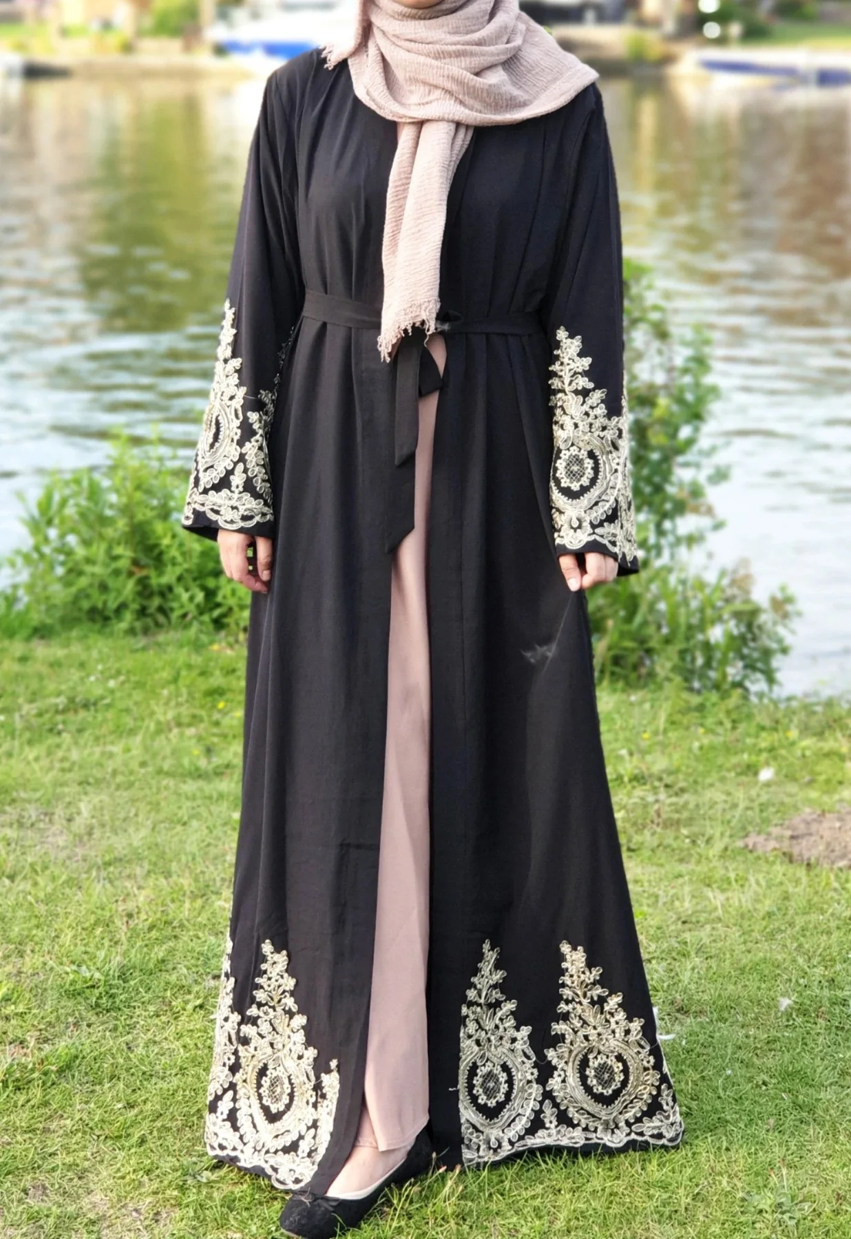 casaco feminino moda preta azul abaya arábia dubai roupão kaftan vestido de oração ramadã elegante roupa islâmica casaco