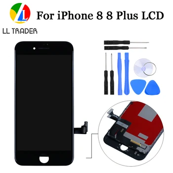 

100% Tested LCD Screen Pantalla Replacement For iPhone 8 8 Plus LCD Display 8G 8P Touch Black Assembly Digitizer Repair+Tools