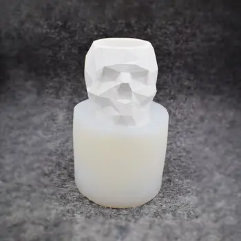 

Durable Silicone Skull Flower Pot Mold Cement DIY Succulent Making Clay Mould H58C