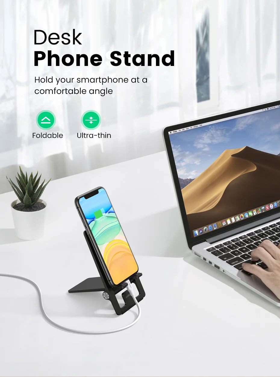 UGREEN Stand for Desk Adjustable Phone Holder Dock description image