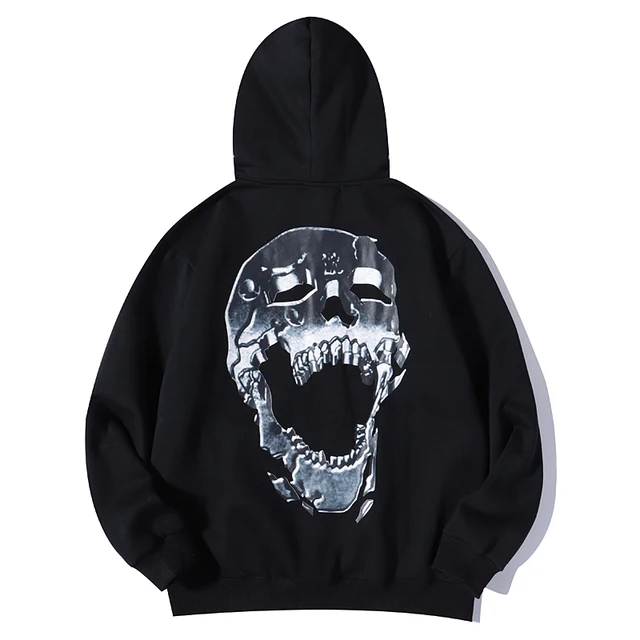 Hip Hop XXXtentacion Revenge Hoodies Bone Skull Smoke Print Sweatshirts Men Women Harajuku Streetwear Fleece Autumn Pullover 3