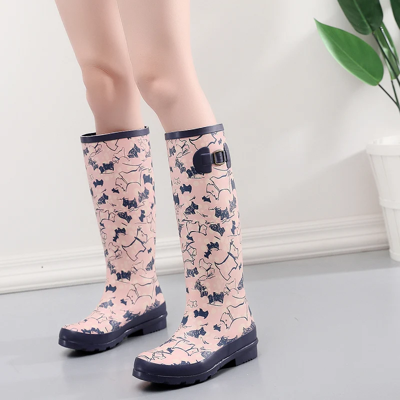 

Summer rain shoes high waterproof moisture south Korean women's lovely rain boots water outside their adult fashion style shoes