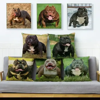 

Loyalty American Bully Pitbull Dog Throw Pillow Cushion Cover Case Car Sofa Home