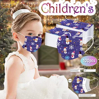 

100PC Children's Safety Air Fog Disposable Mask 3Ply Earhook Dustproof Protective Activated Carbon High Quality Mask In Stock