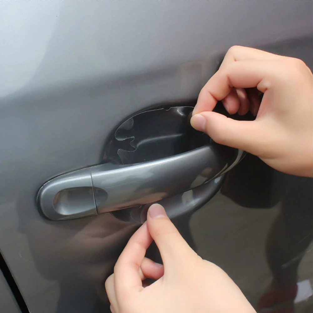 

New 8pcs Invisible Clear Car Door Handle Protector Film Scratch Guard Cover Sticker Protector Transparent Films Handle Stickers