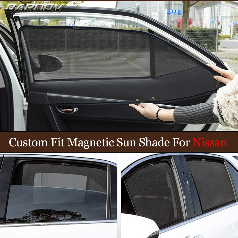 

Для Nissan X-Trail Sylphy Sunny March Quest Bluebird/Магнитные специальные занавески для окон, солнцезащитные сетчатые затеняющие занавески, полностью закрытые