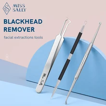 

Miss Sally 3pcs/set Blackhead Comedone Acne Pimple Belmish Extractor Vacuum Blackhead Remover Tool Spoon for Face Skin Care Tool