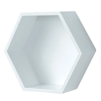 

Nordic Style Storage Racks Hexagonal Wall Shelf Diy Storage Racks Organization Wooden Storage Holders for Bedroom Decoration