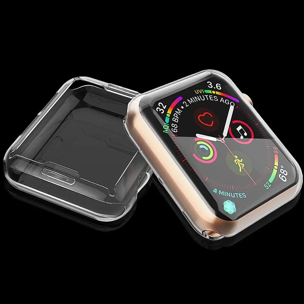 Чехол для Apple watch 5 4 Чехол 44 мм 40 мм iWatch чехол 42 мм 38 мм Полный ТПУ протектор экрана бампер Apple Watch 3 2 1 44 аксессуары