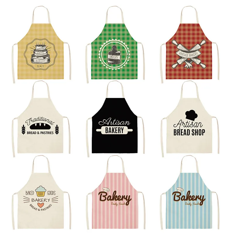 Bake Aprons Kitchen Aprons for Woman Home Decor Cotton Linen Sleeveless Apron Cooking Baking Waist Bib Tools