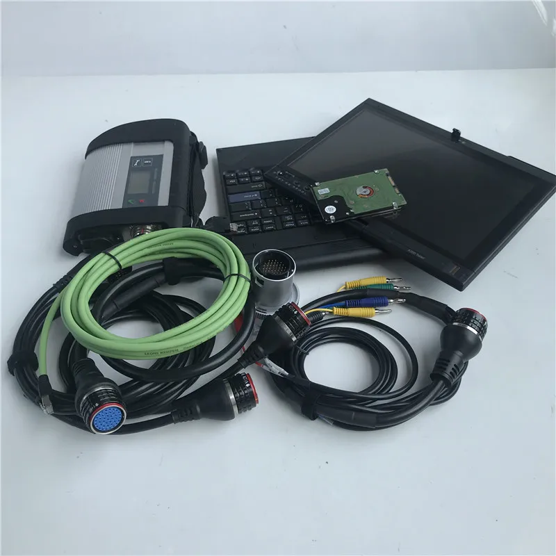 

2023.12V star diagnosis software c4 hdd with mb star c4 multiplexer top quality in x220t tablet laptop ready to work