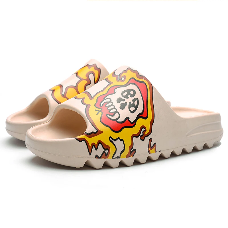 

Summer Slippers Men Women Indoor Eva Cool Soft Bottom Sandals Trend Unisex Slides Light Weight Beach Shoes Slippers Home 35-45