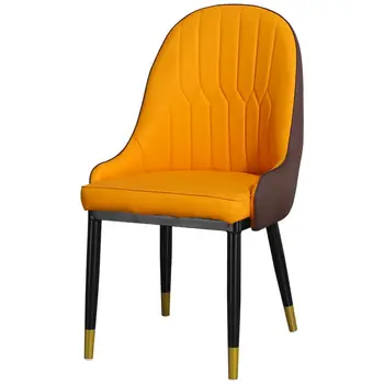 

Nordic Luxury Dining Chair Family Modern Simple Dining Table Dining Chair Hotel Restaurant Discussion Leather Chair Back Stool